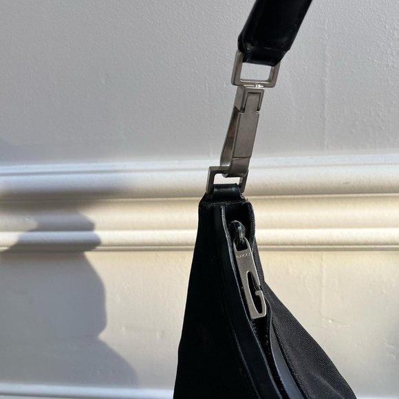 Authentic Gucci Shoulder Bag, Nylon + Leather, Vintage 90s / Y2K, Baguette Style - Picture 3 of 10
